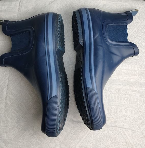 Rocket Dog Rainbow Chelsea Rain Boots Women's Size 10 Navy Blue Rubber Round Toe - Picture 5 of 8